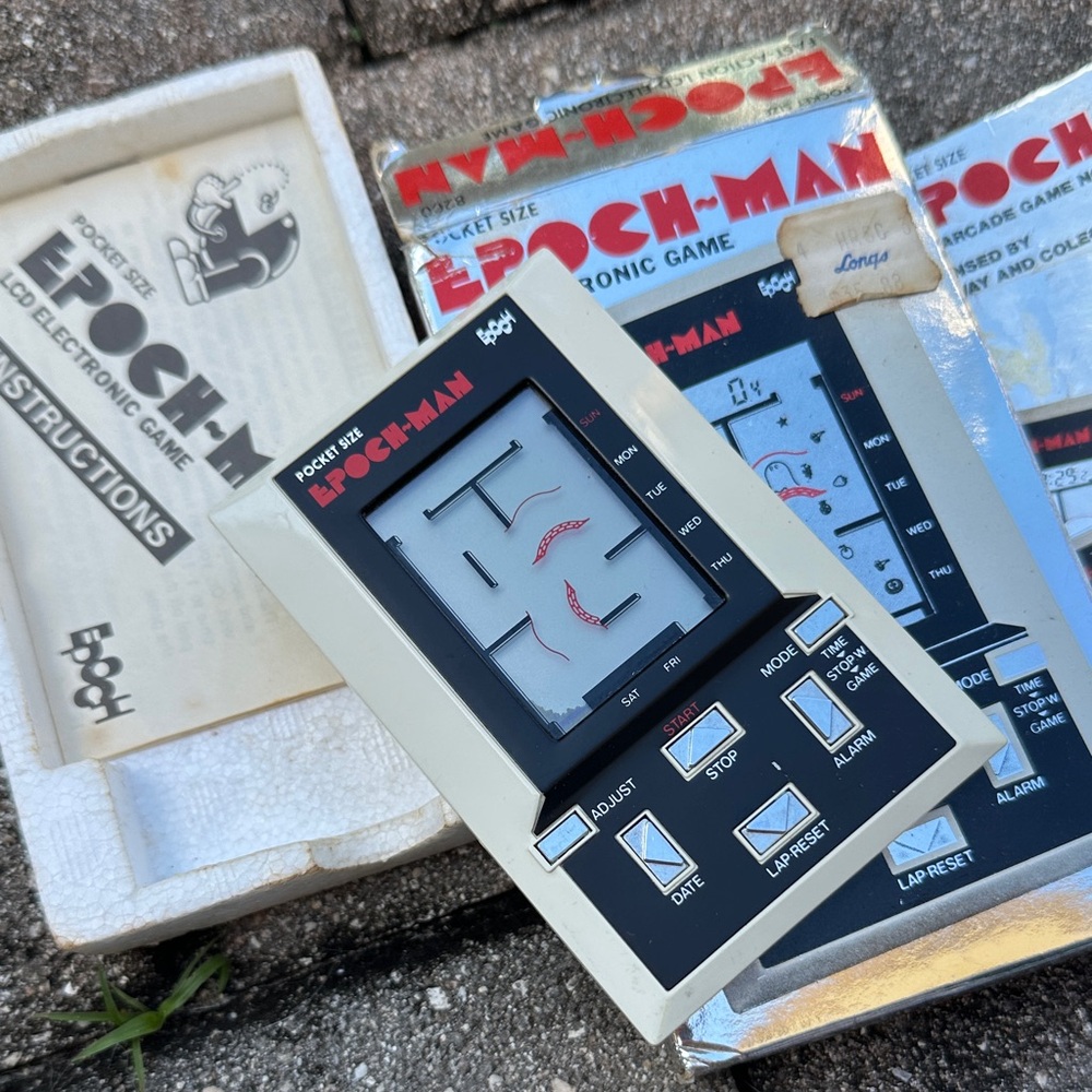Epoch-Man Pocket Size Electronic Game - Black and White